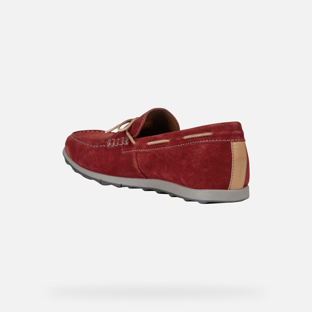 Geox Loafers Red Calarossa - Geox Mens Shoes - UYVQJF729